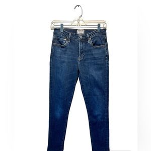 AGOLDE high rise skinny jeans, dark blue women’s size 28